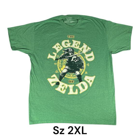 Nintendo Legend of Zelda Green T-shirt Sz 2XL - Picture 1 of 4